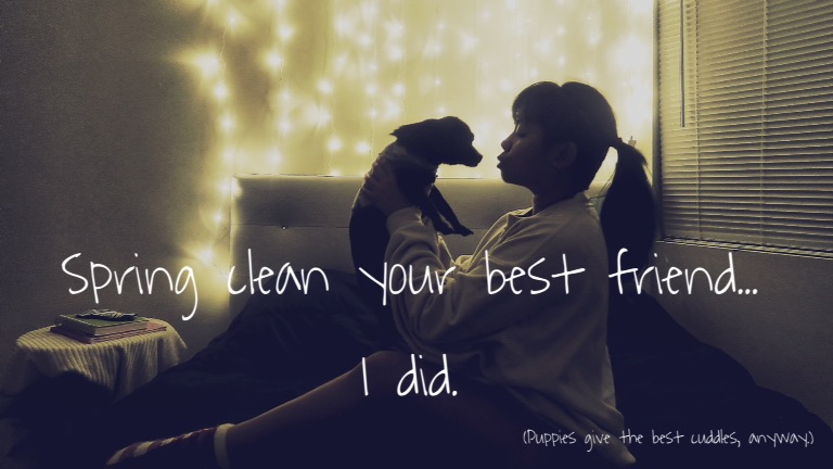 Spring clean your best friend... I did.