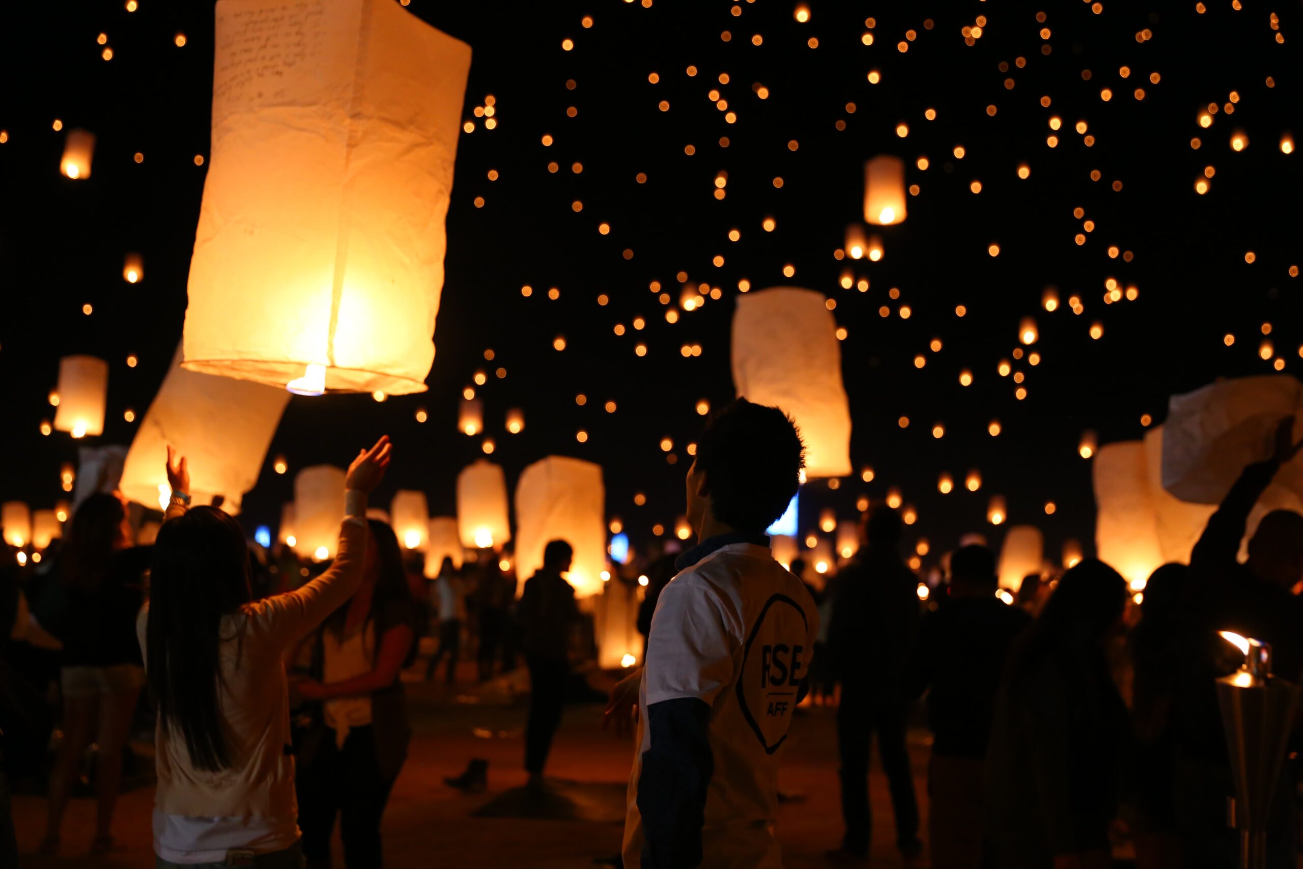 Lantern Festival Crowd and Sky